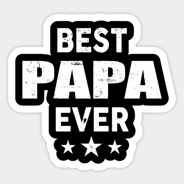 Best Papa Ever Sticker by BTTEES